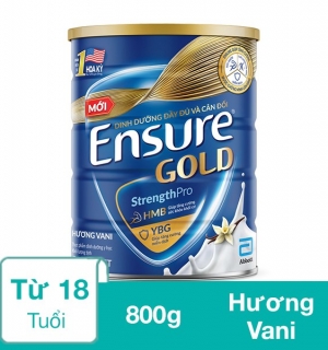 Sữa bột Ensure Gold Abbott hương vani 800g