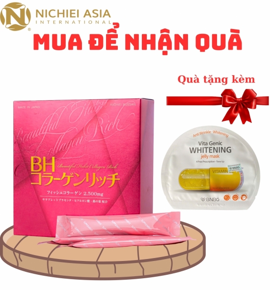 Bột Collagen Thủy Phân Của Nhật Beauty Habit Collagen Rich Nichiei 30 gói
