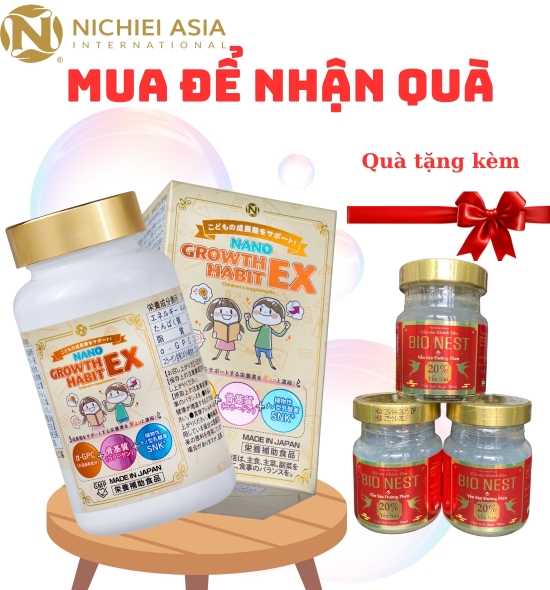 Viên Uống Tăng Chiều Cao Của Nhật Nano Growth Habit EX Nichiei hộp 120 viên